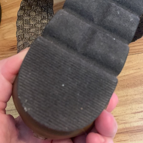 Zee Alexis Fran 40 bronze metallic elastic cross cross rear zip comfort sandals - Picture 8 of 13